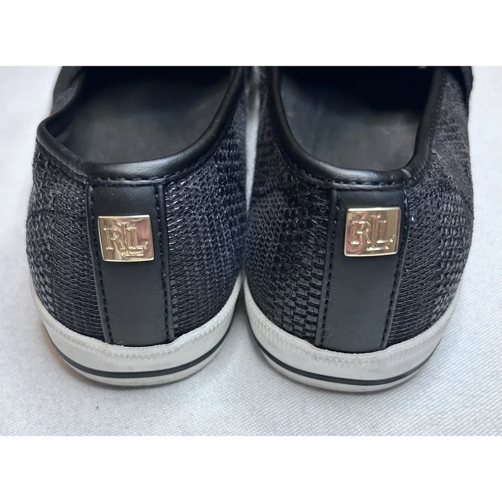 Lauren‎ Ralph Lauren Shoes Womens 7 Black  Weave Slip On Comfort Casual Preppy